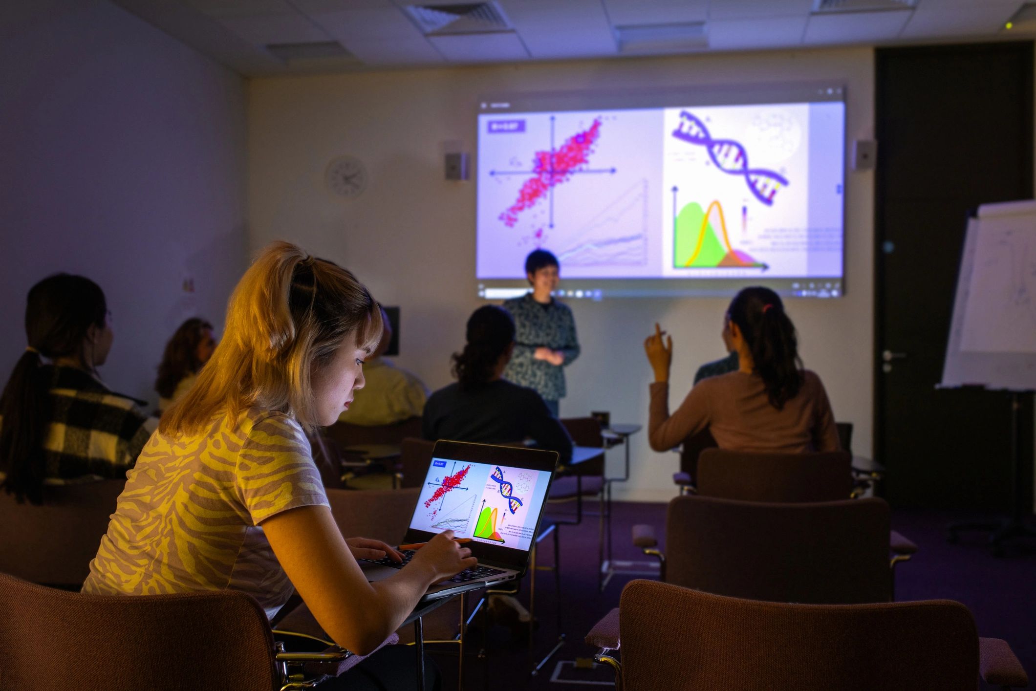 Students attending a lecture